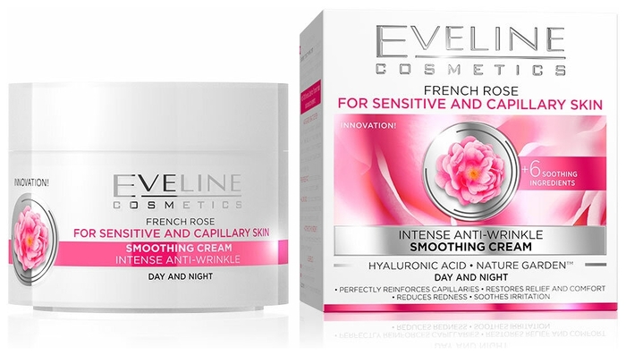 Eveline French Rose for Sensitive Skin 6 Ingredients Day and Night Face Cream 50ml